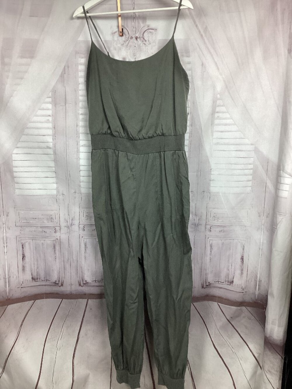 Anthropologie Nisa Jumpsuit Olive Jogger Large